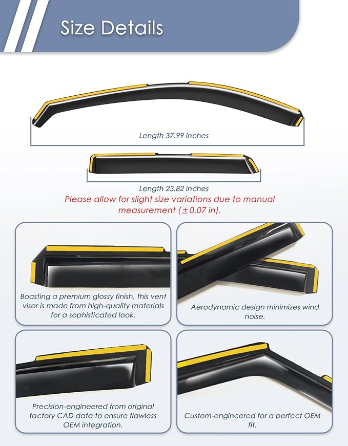 in-Channel Window Rain Guard for Mazda CX-5 2017-2025 CX5 Rain Guards Side Window Visors Low Profile Vent Visor Window Deflectors Vent Shades Car Accessories