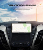 2 in 1 CD Slot Car Phone Holder Mount One Touch Premium Adjustable Phone Grip Strong Magnet Clip Cradle for Universal Smartphone - Black