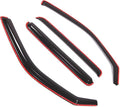 WD2-528i Dark Smoke 4 Pcs Set Window Visor (in-Channel) Deflector Rain Guard Compatible with 2006-2014 Honda Ridgeline