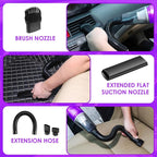 20PCS Car Cleaning Kit, Car Interior Detailing Kit with Purple High Power Handheld Vacuum, Detailing Brush Set, Windshield Cleaner, Cleaning Gel, Complete Auto Accessories for Women