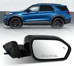 Right Passenger Side Mirror Compatible with Ford Explorer 2020-2025 With Power Folding Power Adjust Blind Spot Puddle Light Turn Signal Mirror Memory Camera Replace MB5Z17682CC (13+1 Pins)