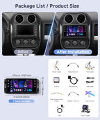 4G+64G Car Stereo for Jeep Wrangler JK 2007-2018 Dodge Ram 1500 2008-2012 with Wireless CarPlay Android Auto, 7 Inch Android Car Radio GPS Navigation WiFi SWC Bluetooth FM with Backup Camera