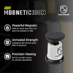MobNetic Icon Car Phone Mount, Magnetic Phone Holder for Car w/ 90lb Pull Force, 90º Tilt & 360º Rotation, Aluminum Build, Compatibility for iPhone & Android (Alpine White)