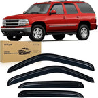 Window Rain Guards for Chevy Tahoe/GMC Yukon 2000 2001 2002 2003 2004 2005 2006, Out-Channel Window Visors Vent Wind Deflectors-4PCS