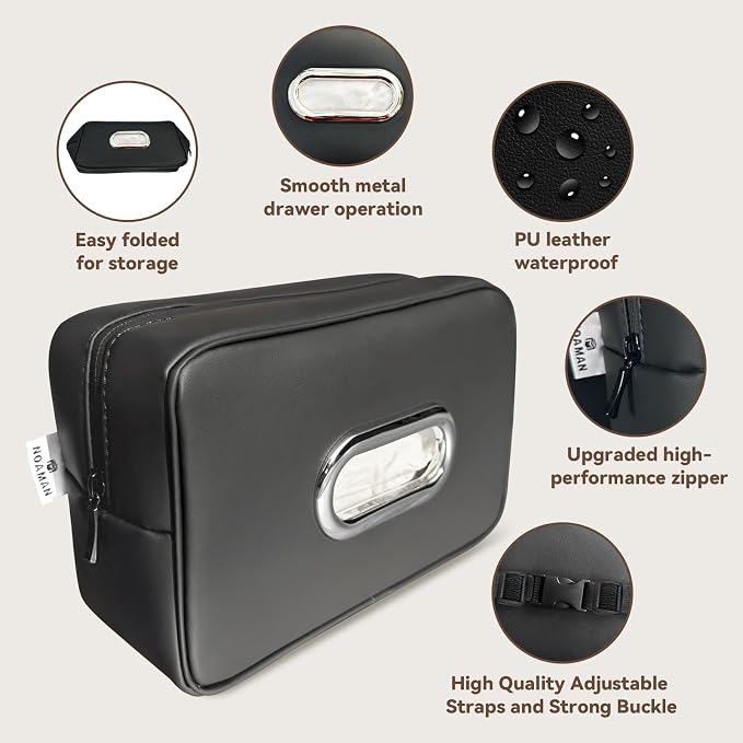Upgraded Large Car Tissue Holder Premium PU Leather Tissues Box Cover Backseat Rectangular Napkin Holder for Car Fits for 120 Standard Kleenex Tissues Box for Car Organization Accessories Black