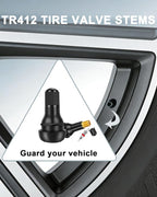 5 Pcs TR412 Rubber Snap-in Tire Valve Stems - Fits Standard 0.453" Rim Hole for Car, Truck, SUV, Trailer Tires