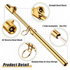 10 Pack Dual Head Tire Pressure Gauge Heavy Duty Air Pressure Tire Gauge for Auto Truck Car RV Van Gage Range 10-150PSI, 1-10Bar (Gold)