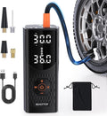 Portable Air Compressor, 160 PSI Cordless Air Pump for Car Tires with Digital Pressure Gauge, LED Light & Auto Shut-Off, 5X Fast Inflation for Car, Motorcycle, Bicycle, Ball