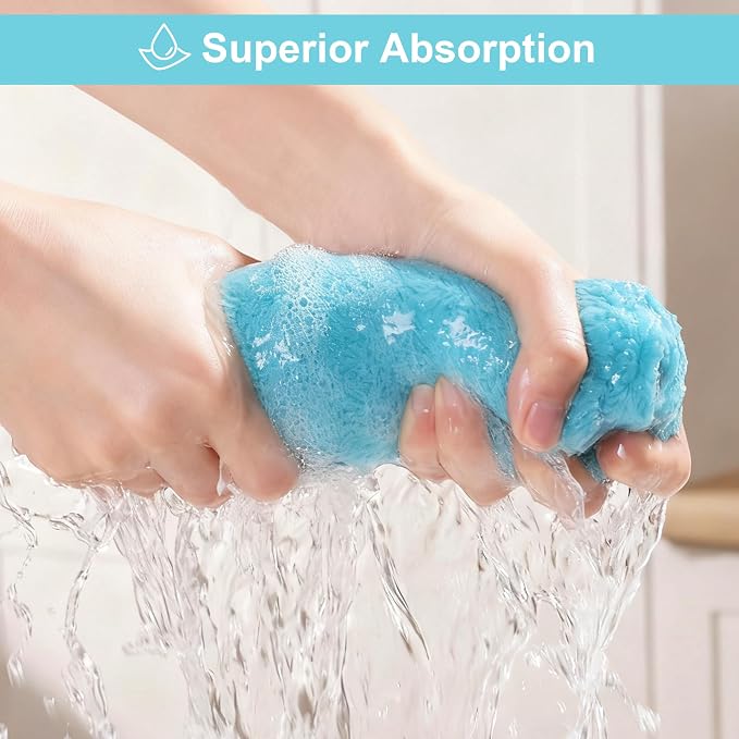 Microfiber Cleaning Cloths Cyan, 11.8" x 11.8" Kitchen Towels – Reusable Cleaning Rags, Lint-Free, Super Absorbent Cleaning Cloths for Kitchen, Car, and Household Cleaning