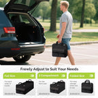 Trunk Organizer for SUV, Collapsible Car Organizer, 12 Pockets Trunk Organizer for Car, Non-Slip Trunk Storage Organizer for Sedans, Van, Grocery, Large 3 Compartments 32"×13"×12"