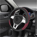 Sun Walker Steering Wheel Cover, 15 inch Breathable Steering Wheel Protector with Anti-Slip Lining, Comfortable Wheel Wrap Cover for Most Vehicles, Universal Car Accessories (Red)