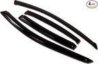 WV-069-6 Outside Mount Window Visor Deflector Rain Guard Dark Smoke 4-pc Set, Compatible with 1979-1986 GMC C3500 K3500
