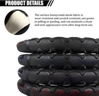 D-Shaped Car Steering Wheel Cover, 14.5-15" Anti-Slip Steering Wheel Protector with 3D Honeycomb Massage Grip, Comfortable Sporty Auto Interior Decor Accessories, Universal Fit (Black)