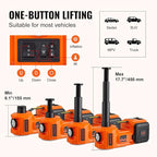 Electric Car Jack, 5 Ton/11023 LBS Hydraulic Jack Lift with Built-in Inflatable Pump and LED Light