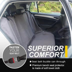 Back Seat Cover for Car Trucks Van SUV Jeep,Waterproof Rear Bench Towel Seat Covers for Dogs and Kids,Automotive Backseat Protector (Grey)