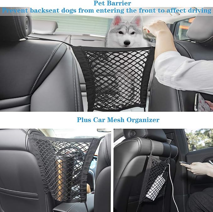 Dog Car Seat Cover for Back Seat,Armrest Compatible, Waterproof Backseat Protector, Nonslip Rear Seat Cover for Dogs & Kids, Universal Size Fits Cars Trucks SUVs (Beige)