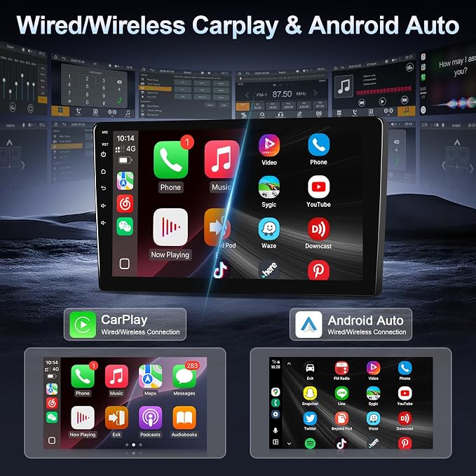 Linux Car Stereo for Toyota Corolla 2008-2012, 9Inch IPS Touchscreen for Corolla Car Radio with Carplay Android Auto Mirror Link FM EQ Backup Camera SWC (for Toyota Corolla 2008-2012)