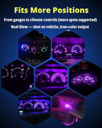 74 Led Bulb Dash Lights Extremely Bright T5 2721 18 37 286 Wedge PC74 Twist Socket Automotive Instrument Panel Gauge Light Kits Dashboard Cluster Shift Bulbs Purple Pack of 20