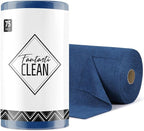 Microfiber Cleaning Cloth Roll-75 Sheets, 12"x12" (Navy Blue) | Super Absorbent, Lint-free, Tear-away Microfiber Towel Roll, for All-Purpose Cleaning, Reusable Alternative to Paper Towels