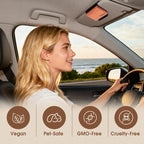 Car Air Freshener - 3 Pack (Amber-Teak-Pine) Wooden Air Freshener, Natural Essential Oil Scents, Car Accessories for Women, Smell Good Premium Automotive Gift Set - Metal Clip Included