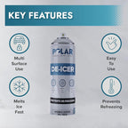 Polar De-Icer Spray for Car Windshield - 6 x 17 oz | Fast-Acting & Stops Re-Freezing | Instantly Melts Ice and Frost at −4°F | Spray Deicer for Car Windscreens, Mirrors, Headlights, Locks & Gates