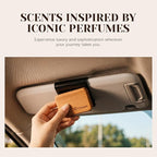 Car Air Freshener - Wood Air Freshener-Amber Blossom, Golden Coast,Sea Salt & Sage, Variety Scent Refill - Long Lasting Natural Car Fresheners - 1 Metal Clip & 3 Refill Oil Included
