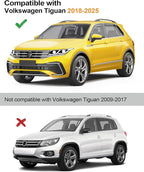 in-Channel Window Rain Guards Fit for Volkswagen VW Tiguan 2018-2024 Rain Guards Extra Durable Side Window Deflectors Visors Vent Visors Vent Shades Car Accessories -4 pcs
