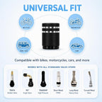 Tire Valve Stem Caps 8 Pack, Aluminum Tire Valve Caps with Plastic Liner, Corrosion Resistant Leak Proof Air Valve Caps, Universal Valve Stem Caps for Cars, Trucks, SUVs, Motorcycles and Bikes