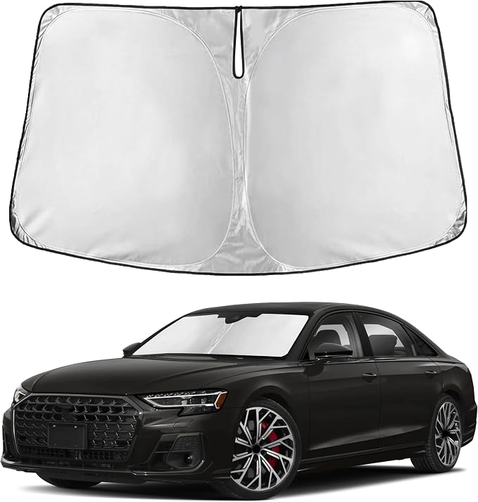 Windshield Sunshade Compatible for Audi S8 2001-2024 2025 2026, Sun Visor for Front Windshield & Window Sun Shade Cover, UV Heat Blocker & Protector, Car Accessories