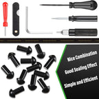 19 Pcs Tire Repair Kit Mushroom Plug Set, Heavy Duty Tubeless Tire Puncture Repair Tool Kit for Cars, Trucks, Motorcycles & ATV, Emergency Roadside Flat Fix Set with Portable Storage Pouch