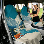 2 Pack Car Towels Seat Cover with Storage Bag, Multifunctional Microfiber Towel for Gym Outdoor Sport Running,Picnic, Beach, Pet Dog Travel,Fits Car SUV Truck (Snow Moutain)