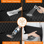 Backseat Cover for Dogs, Waterproof and Non-Slip Pet Bench Seat Covers, Car Seat Protector for Back Seat, Universal Size Rear Car Seat Cover Fits Cars, Trucks and SUVs, L-Carbon Black