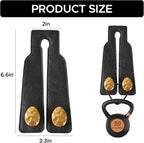 4 PCS Leather Car Seat Hooks for Headrest, Vehicle Hanger Storage Organizer Universal for Handbag Purse, Car Accessories Gift (Black-Gold-4 PCS)