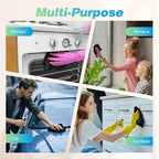 Black Microfiber Cleaning Cloth, 24 Pack Absorbent Cleaning Rags, Lint-Free, Streak-Free Cleaning Towels for Car Kitchen House, 12"X11"