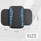 Bling Rhinestones Center Console Covers for Cars,Upgraded Arm Rest Cover for Car with Side Storage Pocket for Car Seat Organizer,Middle Console Cover Stylish Car Decoration (Bling Blue)