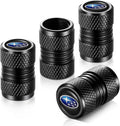 Tire Valve Stem Caps, Compatible with Subaru Series Stem Cap Universal Car Air Cover Car Accessories for Cars, SUV, Truck, Motorcycles 4pcs （Black）