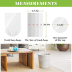 2.6 Gallon 220 Counts Small Trash Bags Garbage Bags by, Bathroom Trash Can Bin Liners, Small Plastic Bags for home office kitchen,fit 10 Liter, 2,2.5,3 Gal, Clear