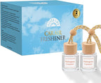 Car Air Freshener Diffuser 2 Pack Hanging Mahogany Coconut Car Air Freshener for Women 45+ Days Long Lasting Fragrance Made in USA (M32)