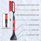 26 in Snow Brush and Ice Scraper, Detachable Car Snow Tool | Soft Bristles, ABS Shaft, EVA Foam Grip, -40°F Cold Resistance, Compact Two-Piece Storage, Scratch-Free Cleaning