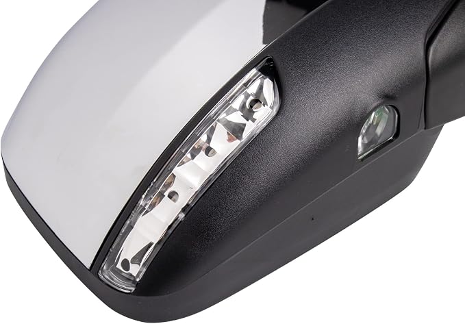 Passenger Side Mirror Assembly Power Heated Turn Signal Puddle Light Blind Spot Memory Power Folding Chrome Compatible with 2014-2021 Jeep Grand Cherokee