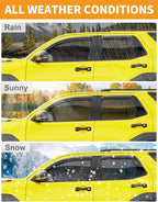 in-Channel Window Rain Guards Fit for Toyota 4Runner 2025 2026 Rain Guards Extra Durable 4 Runner Window Deflectors Visors Vent Visors Shades Car Accessories -4 pcs
