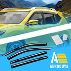 Extra Durable Window Deflectors Tape-On Window Visors Rain Guards Fit for Nissan Rogue 2014-2020, Sun Visors, Wind Vent for Shades, Exterior Car Accessories - 4pcs. AG0287