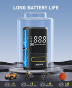 Tire Inflator Portable Air Compressor, Electric Bike Pump with Digital Pressure Gauge, 150 PSI Cordless Air Pump for Car Tires, Motorcycle, Bicycle, Ball with Auto Shutoff, LED Light