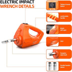 Car Jack Electric Hydraulic Jack Kit 5Ton 155-450mm Lift Inflator LED Light Impact Wrench 12V Portable Outdoor Home Emergency Tire Change Roadside Rescue Set for Sedan SUV MPV Truck
