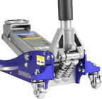 Floor Jack,Heavy Duty Hydraulic Floor Jack, Low Profile Aluminum and Steel Racing Floor Jacks w/2 Piston Quick Lift Pump, Lifting 3.5"-14" 1.5 Ton(3,000 lb) Capacity Blue