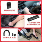 17PCS Car Cleaning Kit, Car Interior Detailing Kit with Red High Power Handheld Vacuum, Detailing Brush Set, Windshield Cleaner, Cleaning Gel, Complete Auto Accessories for Women