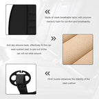 Car Seat Cushion, 1.2" Thick Comfort Memory Foam Auto Seat Pad with Non Slip Bottom, Breathable Driver Seats Pillow Pressure Relief Chair Cushion for Vehicle Office Home (Black)