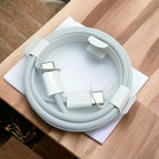 5FT USB C to USB C Woven Cable for iPhone 15/16/17, 16/15 Pro Max, Plus, 17E/16E,Air Car Carplay Charger Cord, AirPods 4,AirPods Pro (2nd/3rd Gen) Fast Charging Cable, iPad Pro/ iPad Air Charger Cable