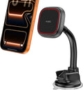 Phone Holder for Car, Dashboard Windshield Phone Holder Mount with Flexible Arm & Built-in Strong Magnets, Suction Cup Phone Holder for Car Compatible with MagSafe