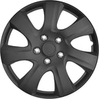 Matte Black Hubcaps Wheel Covers for (2006-2014) Toyota Camry 16 Inch Hubcaps Set of 4, Snap-on Direct OEM Replacement for Toyota Camry Hubcaps 16 Inch Wheel Covers Impact-Resistant Durable